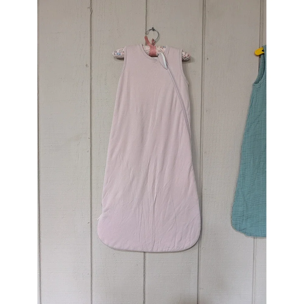 Kyte Baby Uni Organics Sleep Sack Bundle‎ Pink 1.0 TOG Green Muslin 6-12 M Small